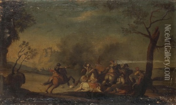 Reiterschlacht Zwischen Christen Und Osmanen Oil Painting - Jacques Courtois