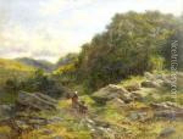 Llyn Elsi, Bettws - Y - Coed, North Wales Oil Painting - Benjamin Williams Leader