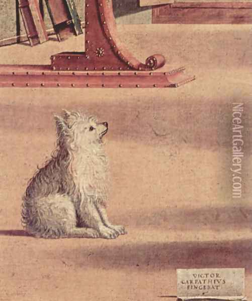 Vision of St Augustin (detail 11) Oil Painting - Vittore Carpaccio