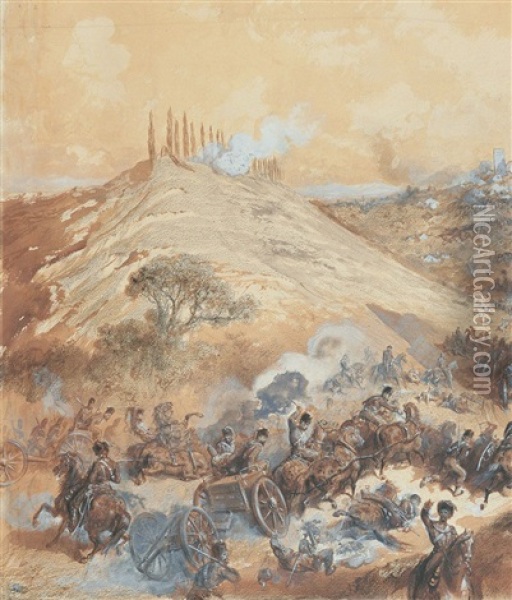 Die Schlacht Von Solferino Oil Painting - Gustave Dore