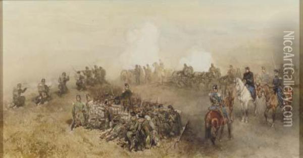 Kamp Millingen, 1860 Oil Painting - Charles Rochussen