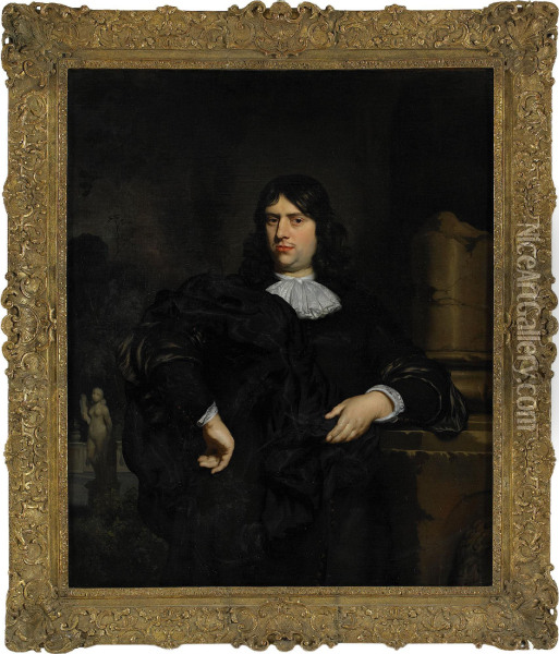 Portratt Av En Gentleman Oil Painting - Nicolaes Maes