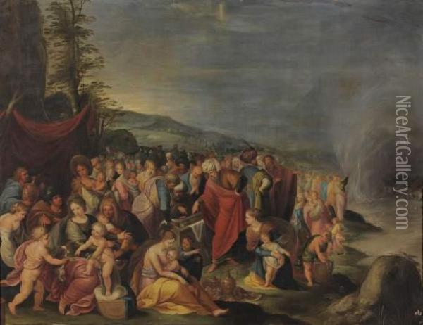 Le Passage De La Mer Rouge Oil Painting - Frans III Francken