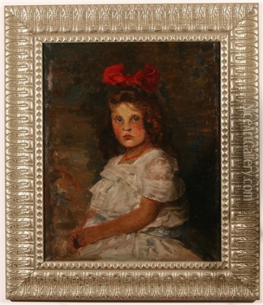 Portrait Of Young Girl Oil Painting - Heinrich Rauchinger