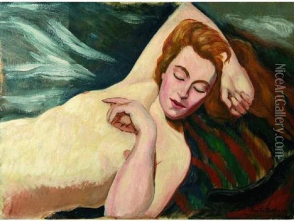 Modele Endormi Oil Painting - Amedee Marie Dominique Dubois de La Patelliere