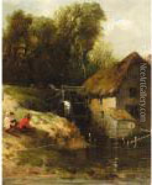 Gillingham Mill, Dorset Oil Painting - Frederick Richard Lee