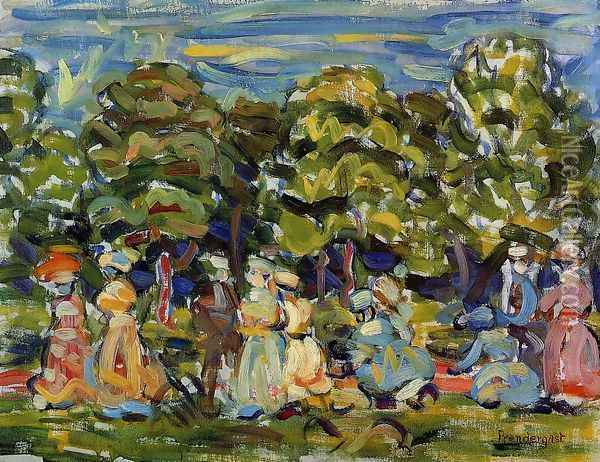 Summer In The Park Oil Painting - Maurice Brazil Prendergast