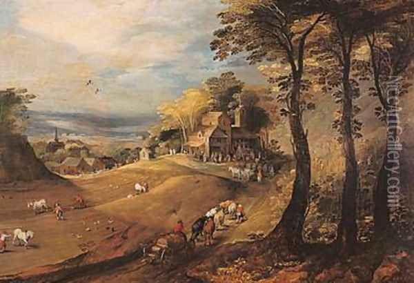 A Farm 1589-1610 Oil Painting - Josse de Momper