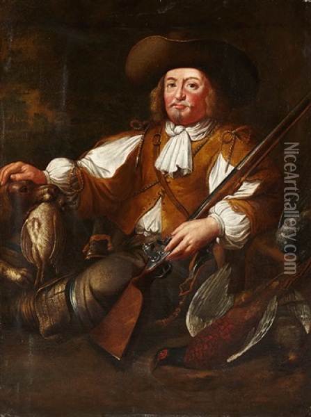 Portrait De Chasseur Oil Painting - Joachim von Sandrart the Elder