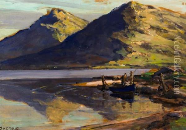 Leenane, Connemara Oil Painting - James Humbert Craig