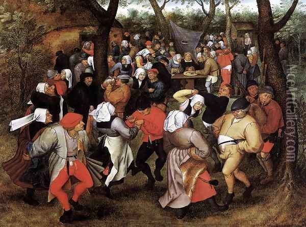 Peasant Wedding Dance Oil Painting - Pieter The Younger Brueghel