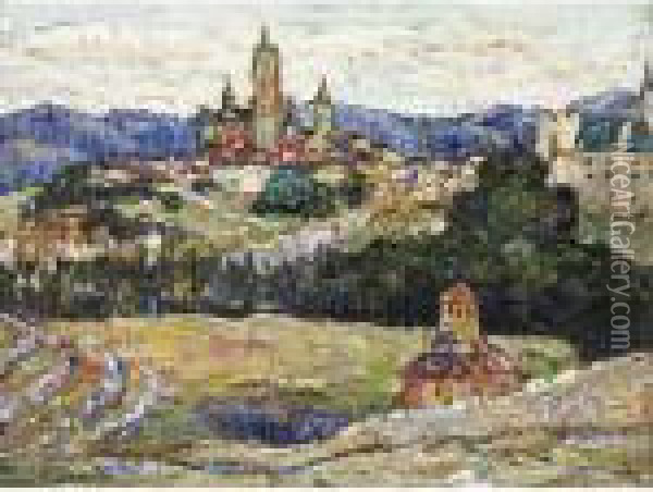 View Of Segovia Oil Painting - Ernest Lawson