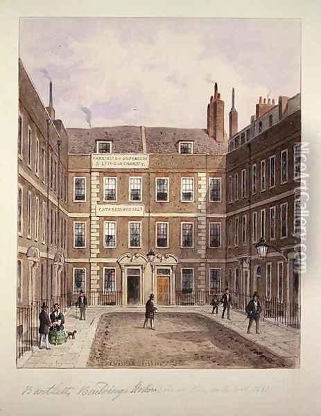 Bartletts Buildings, Holborn, 1838 Oil Painting - Thomas Hosmer Shepherd