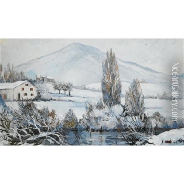 Winter Landscape Oil Painting - Alexandre Altmann