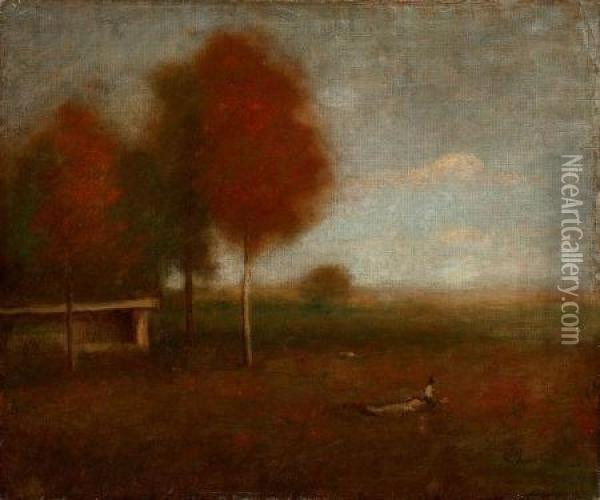 Autumn Afternoon, Indian Summer Oil Painting - George Inness Jnr.