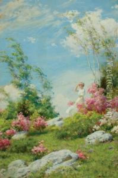 May Morning Oil Painting - Charles Curran