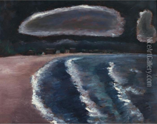 Storm Down Pine Point Way Old Orchard Beach Oil Painting - Marsden Hartley