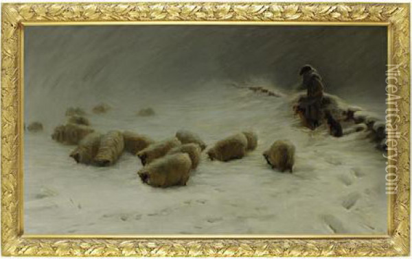 The Joyless Winter Day Oil Painting - Joseph Farquharson