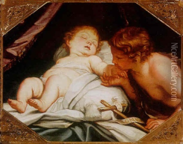The Christ Child And St. John Oil Painting - Carlo Maratta