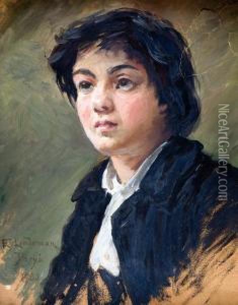 Portret Chlopca Oil Painting - Emil Lindemann