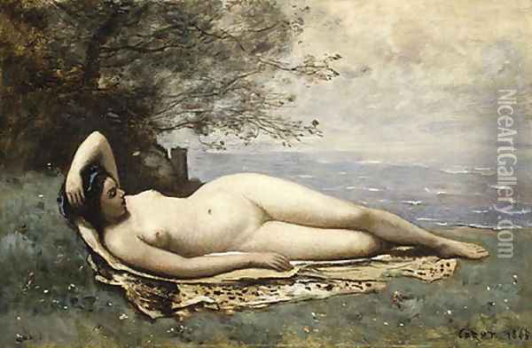 Bacchante by the Sea 1865 Oil Painting - Jean-Baptiste-Camille Corot