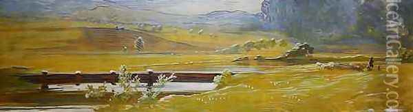 The Meadow Valley near Pretzfeld Oil Painting - Curt Herrmann