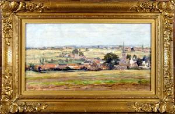 Vue De Village Oil Painting - Louis Taverne