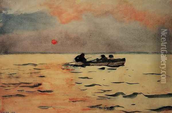 Rowing Home Oil Painting - Winslow Homer