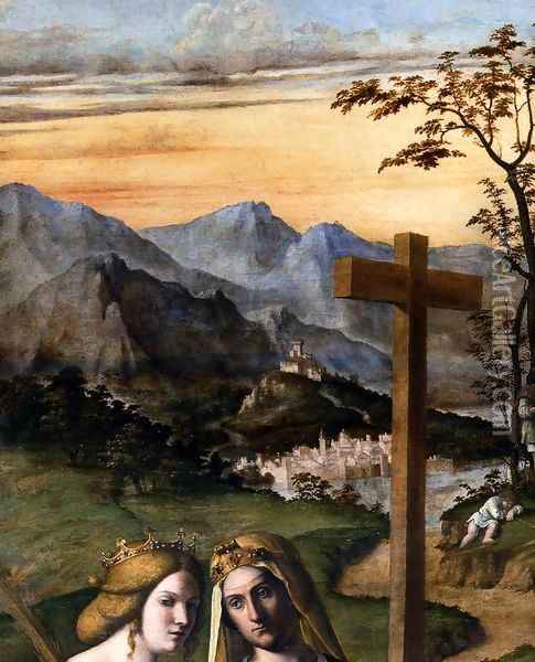 Adoration of the Shepherds (detail) Oil Painting - Giovanni Battista Cima da Conegliano