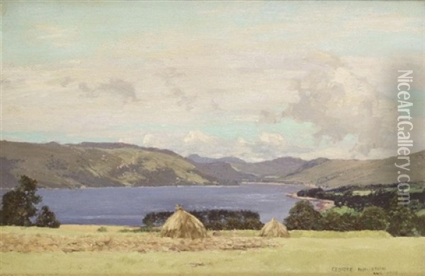 Summer Loch Oil Painting - George Houston