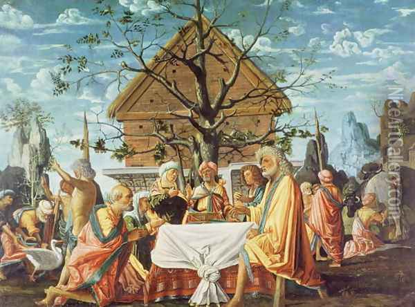 Philemon and Baucis, c.1500 Oil Painting - (Bartolomeo Suardi) Bramantino