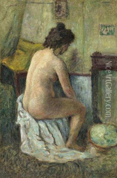 Femme Nue Assise Oil Painting - Pierre Bonnard