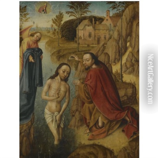 The Baptism Of Christ Oil Painting - Dieric Bouts the Elder
