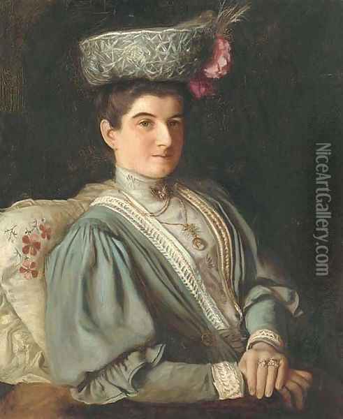 Portrait of a lady Oil Painting - Walter Scott Sherwood