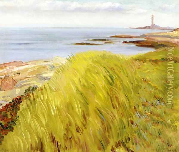 Grassy Dunes, Gloucester Oil Painting - John Sloan