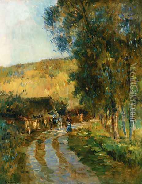 Road in the Vallee de L'Iton Oil Painting - Albert Lebourg