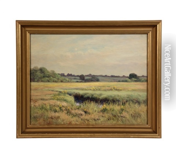 Marsh Near Pond Cove School Oil Painting - John Calvin Stevens