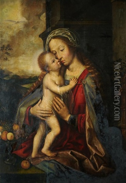 Virgen Con Nino Oil Painting - Adriaen Isenbrant