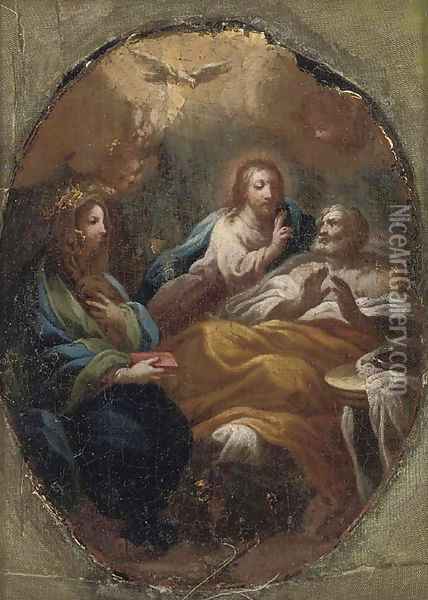 Christ blessing a man Oil Painting - Francesco Trevisani