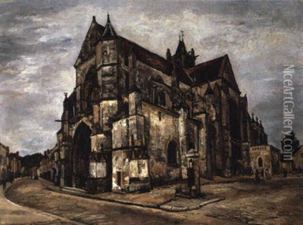 Eglise De Moret-sur-loing Oil Painting - Marcel Francois Leprin
