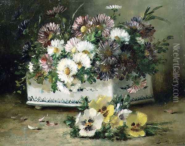 Still Life of Flowers 2 Oil Painting - Eugene Henri Cauchois