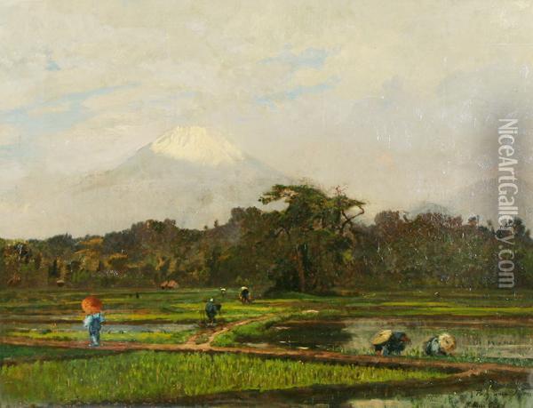 Fuji-ama, Japan Oil Painting - Winckworth Allan Gay