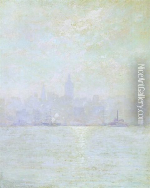 The Skyscraper Of 1894, New York City Oil Painting - William Henry Lippincott