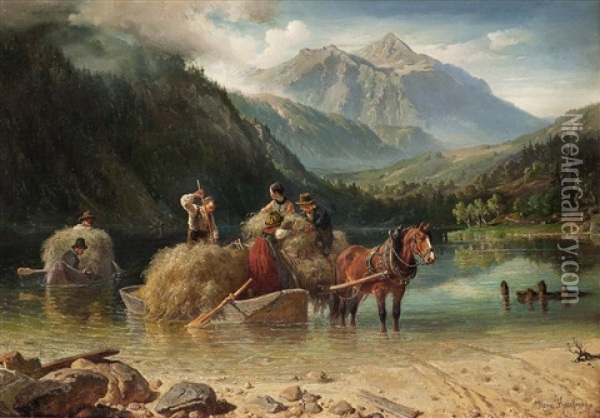 Hoylasskjoring Oil Painting - Hermann Kauffmann the Elder