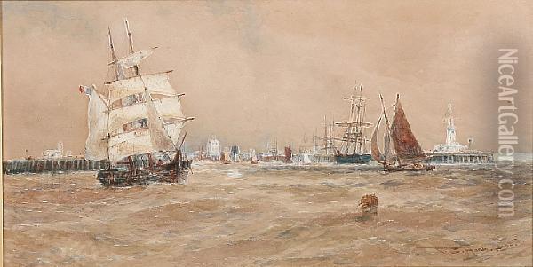 Dunkirk Oil Painting - Thomas Bush Hardy