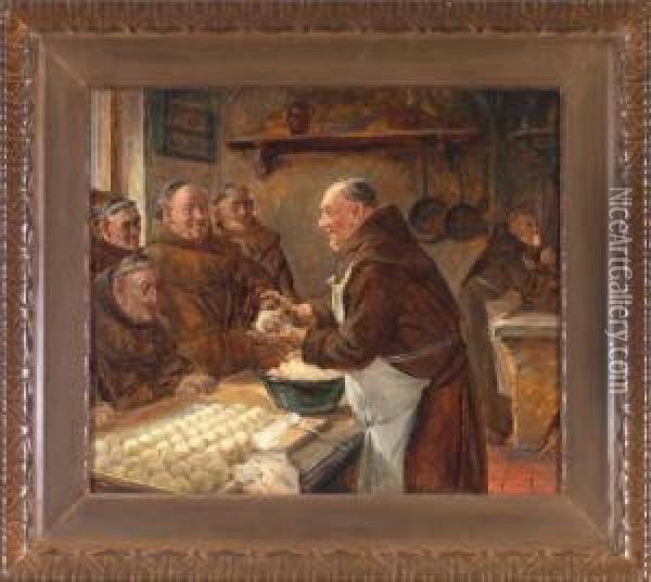 In Der Klosterkche Oil Painting - Adolf Humborg