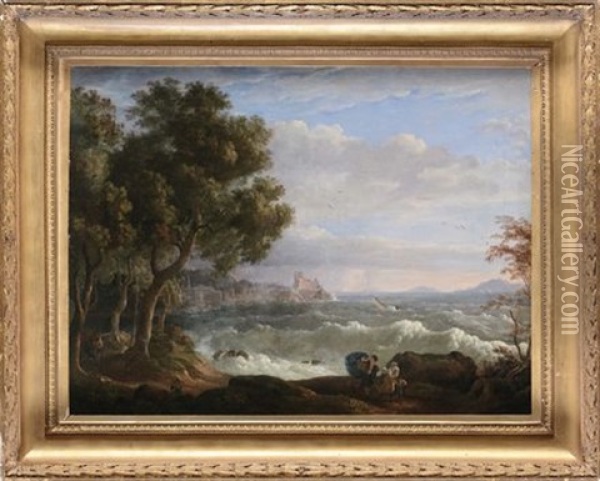 Paesaggio Con Mare In Tempesta Oil Painting - Lodovico Caracciolo