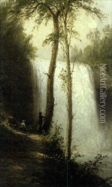 The Falls Of Minnehaha Oil Painting - Joseph Rusling Meeker