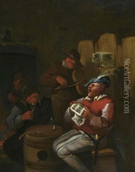 The Minstrel. Oil Painting - Egbert Jaspersz. van, the Elder Heemskerck