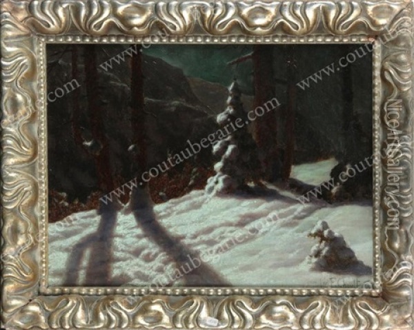 Foret Enneigee Oil Painting - Ivan Fedorovich Choultse